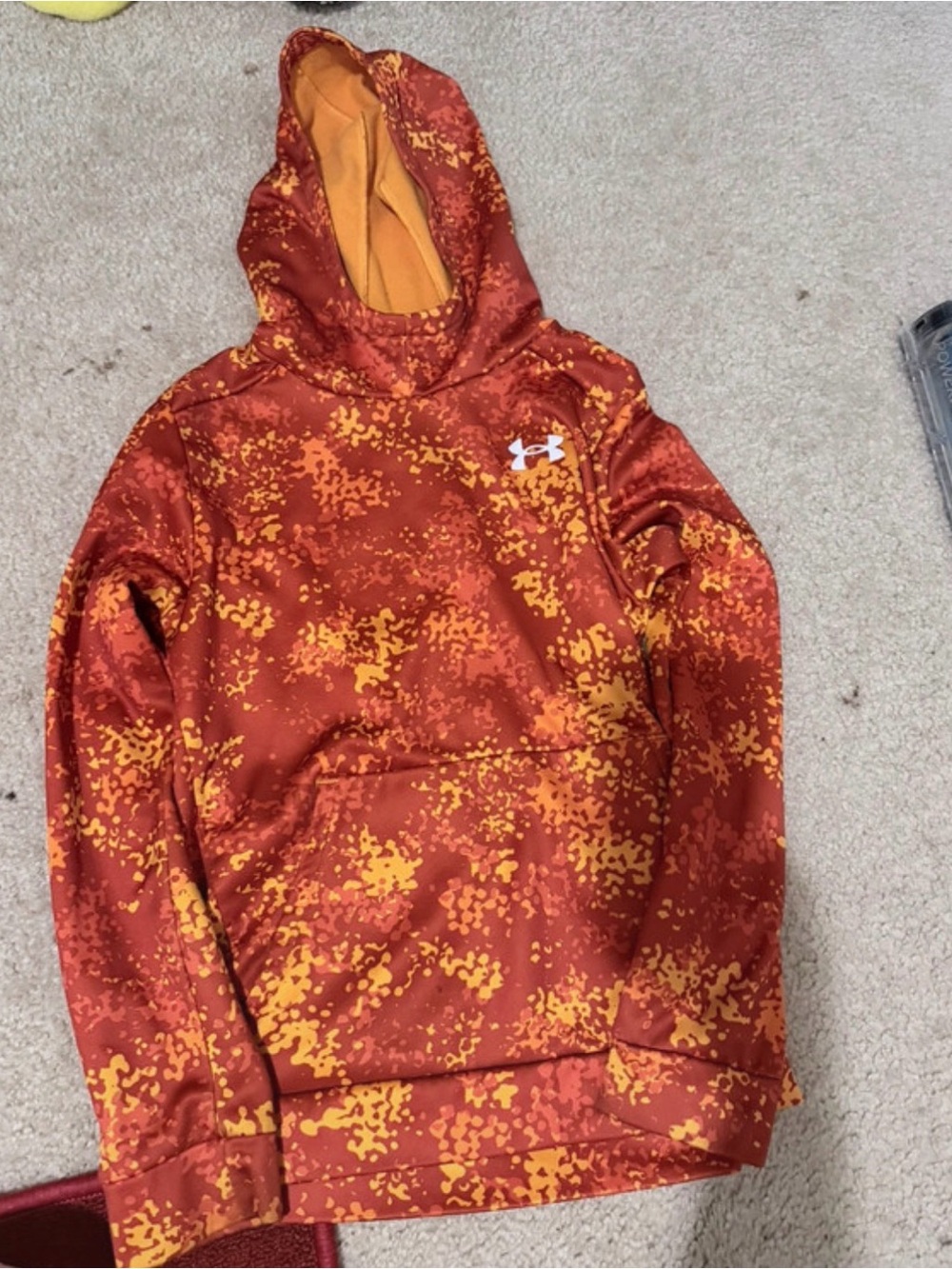 Under Armour Orange & Yellow Camo Kids Hoodie